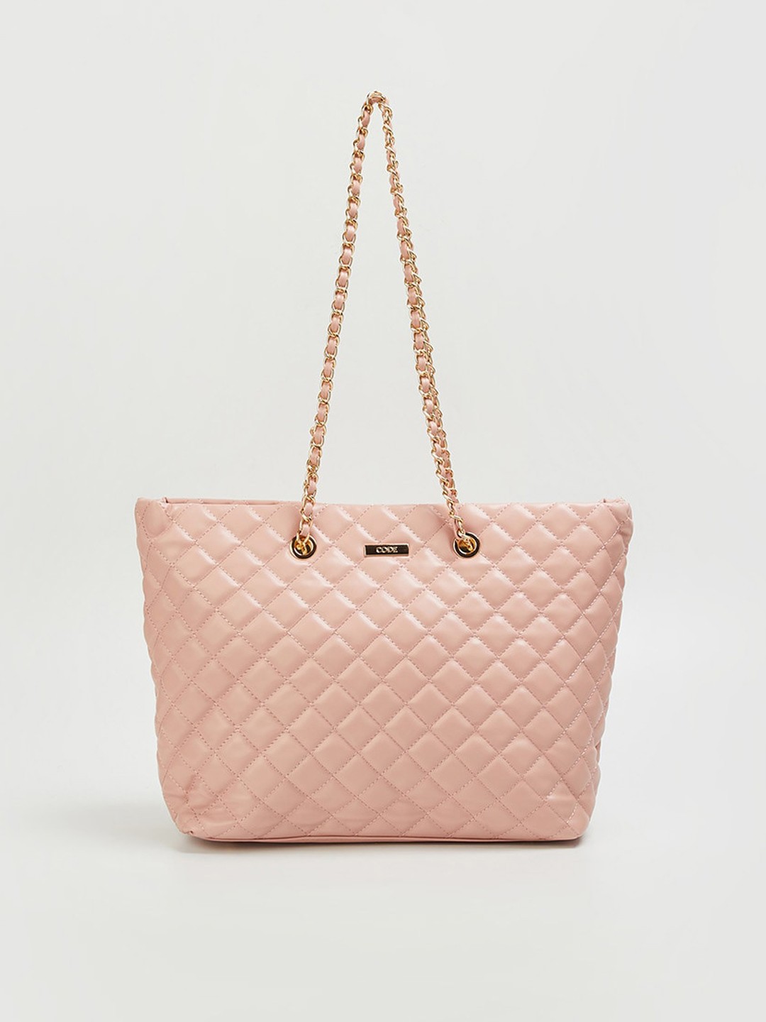 

CODE by Lifestyle Woman Pink Quilted Structured Shoulder Bag