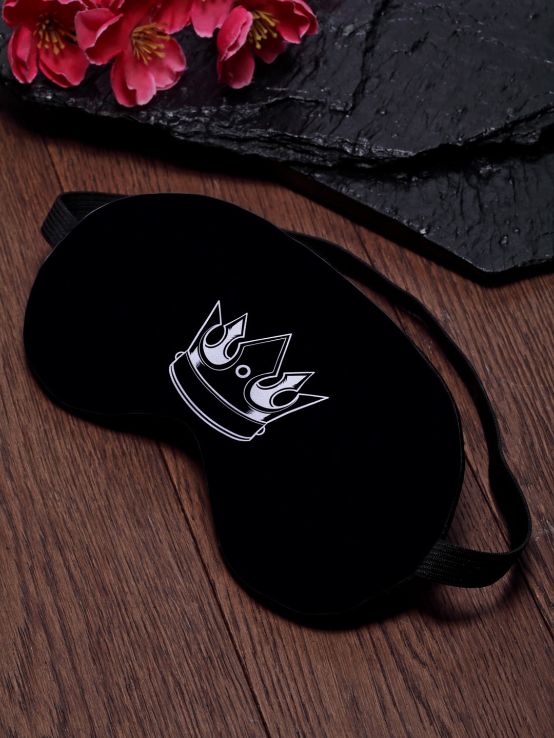 

Ferosh Unisex Black & White Printed Eye Mask