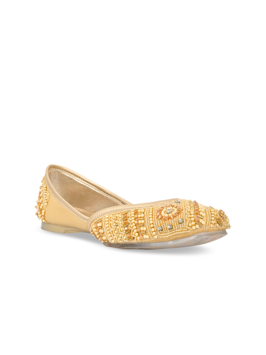 

Jove Women Gold Embellished Ethnic Mojaris