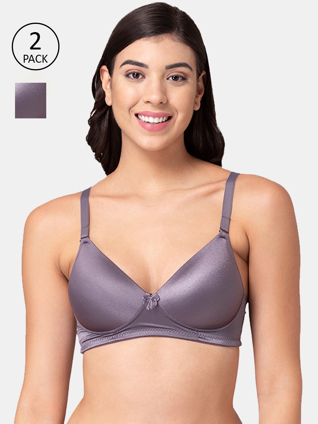 

Tweens Grey Set Of 2 Lightly Padded Bras