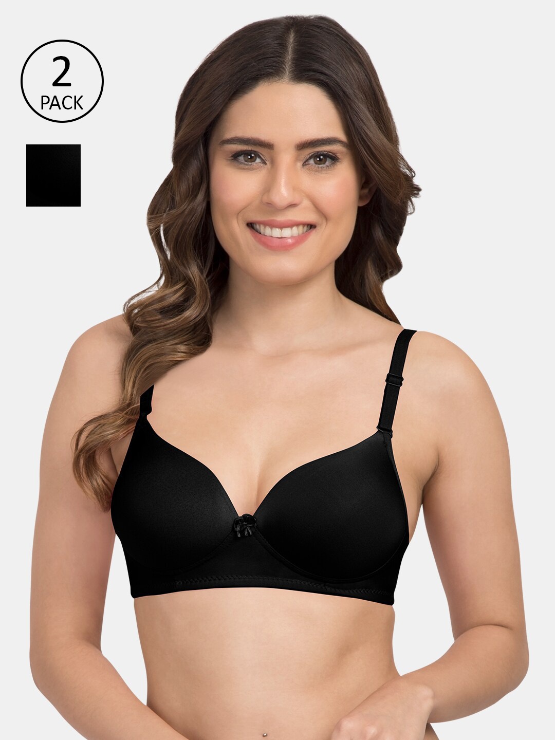 

Tweens Set Of 2 Black Bra Lightly Padded