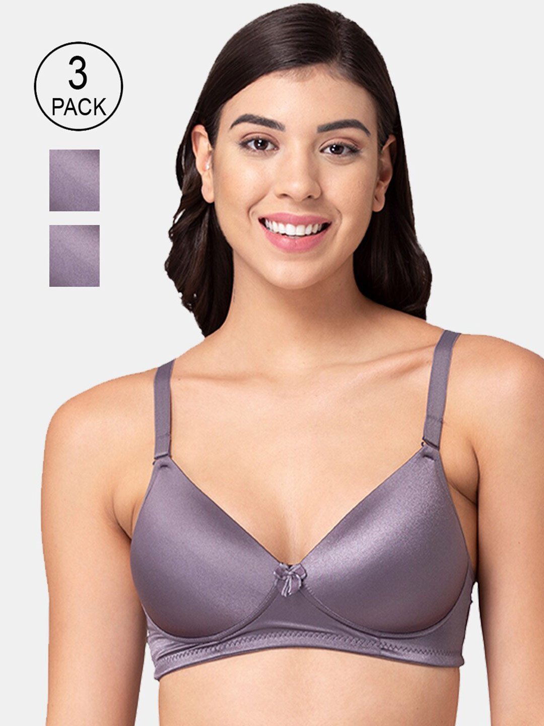 

Tweens Pack Of 3 Grey Lightly-Padded Non-Wired T-Shirt Bra
