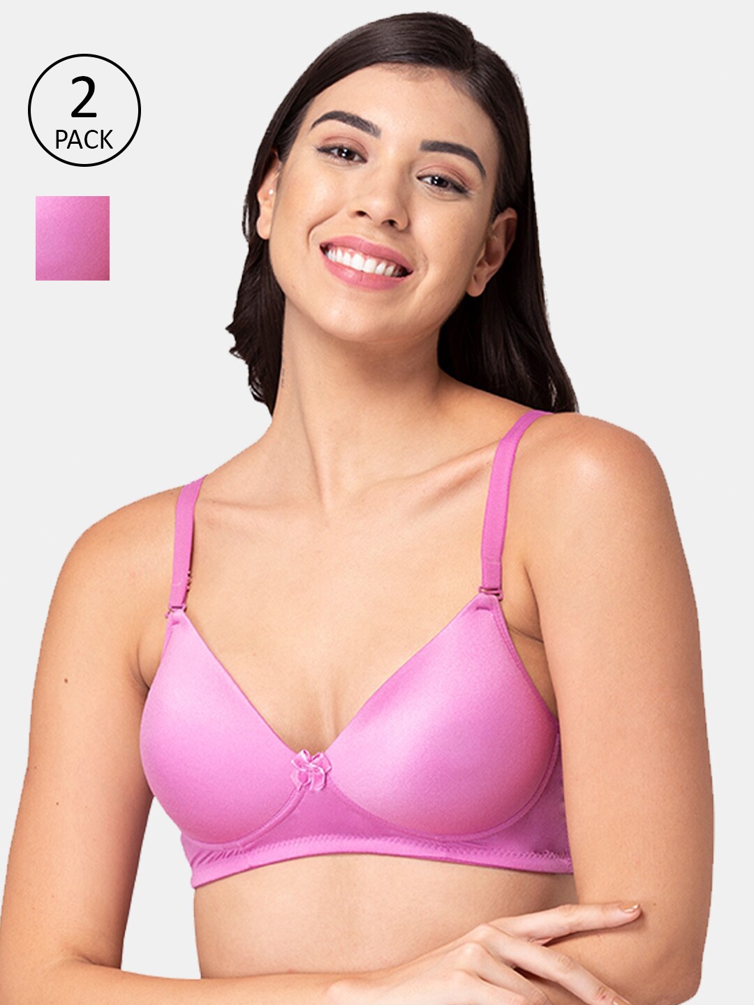 

Tweens Pack of 2 Pink T-shirt Bras - Lightly Padded