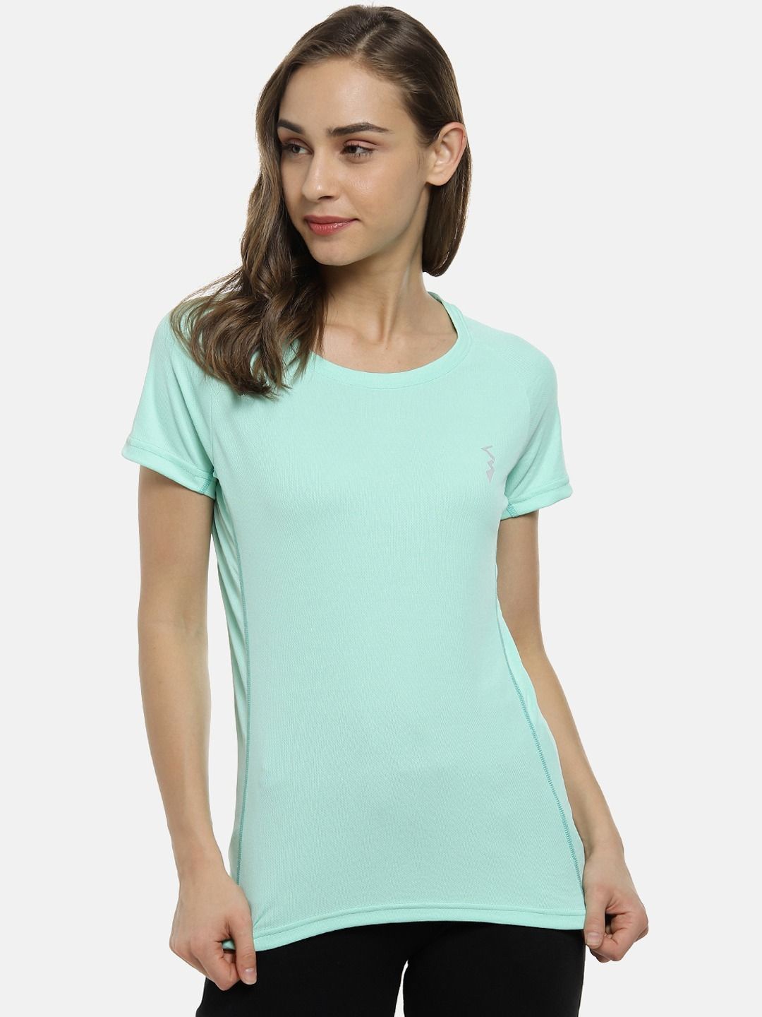 

Campus Sutra Women Sea Green Running T-shirt