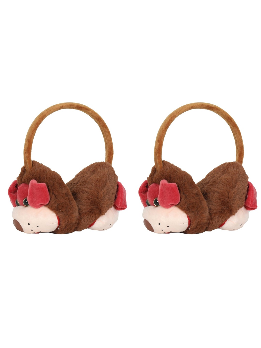 

FabSeasons Women Set Of 2 Brown Fur Ear Muffs