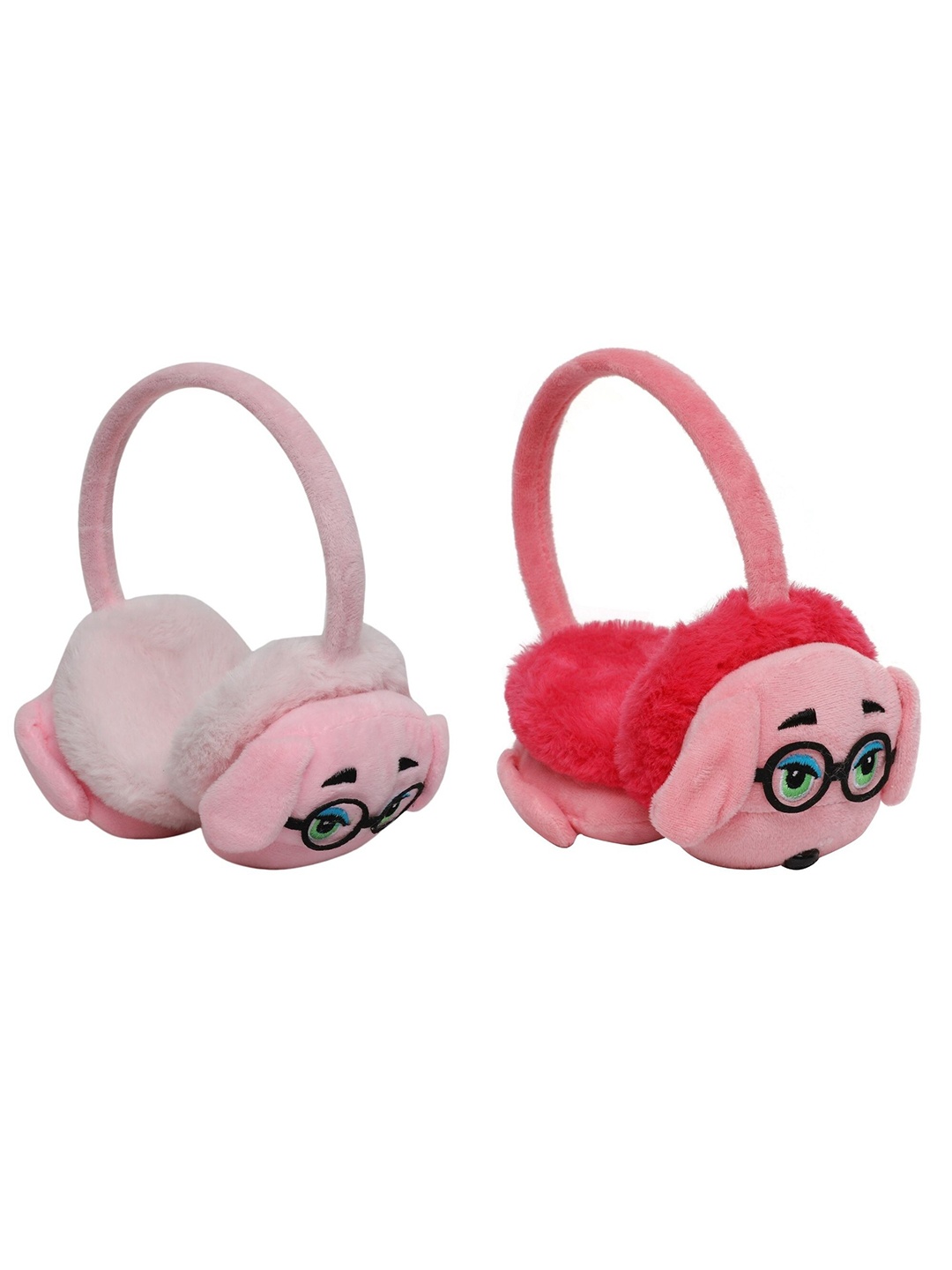 

FabSeasons Unisex Kids Pink & Red Set of 2 Fur Hair Accessory Set