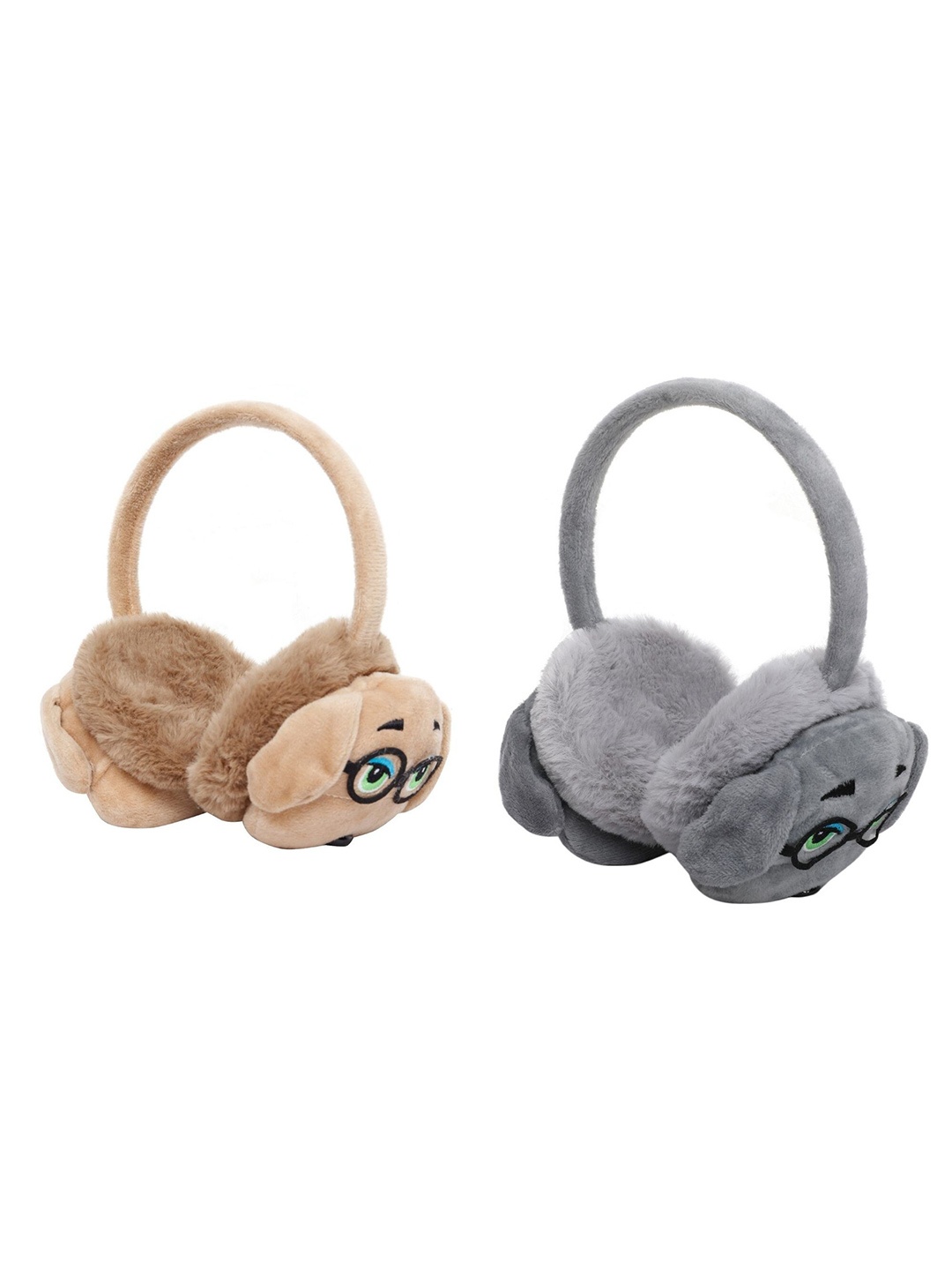 

FabSeasons Kids Set Of 2 Brown & Black Ear Muffs