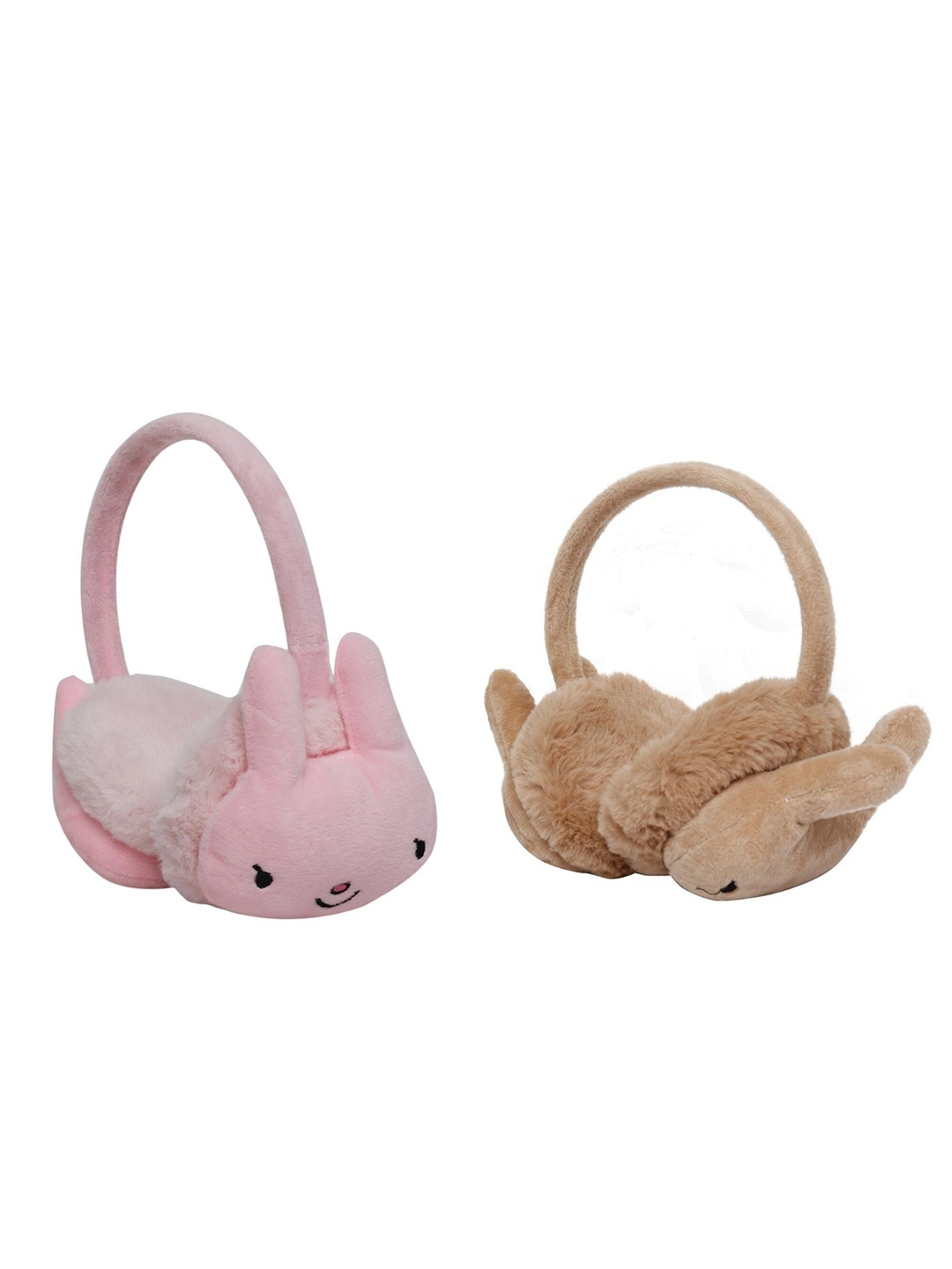 

FabSeasons Kids Pack Of 2 Pink & Brown Fur Ear Muffs