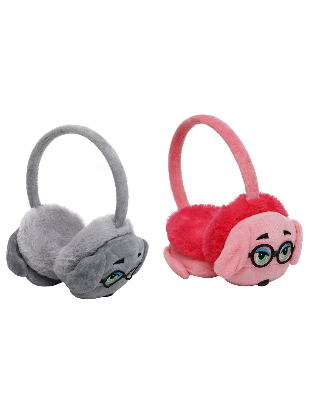 

FabSeasons Unisex Kids Set of 2 Fur Hair Accessory Set, Grey