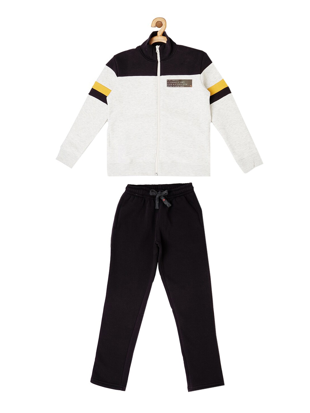 

Sweet Dreams Boys Fleece Colourblocked Tracksuit, White