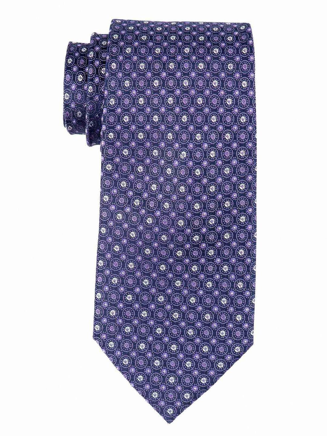 

The Tie Hub Men Purple Printed Broad Tie