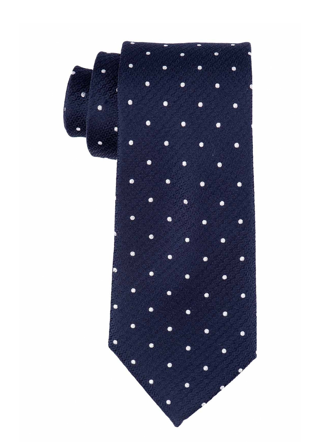 

The Tie Hub Men Woven Design Pure Silk Skinny Tie, Blue