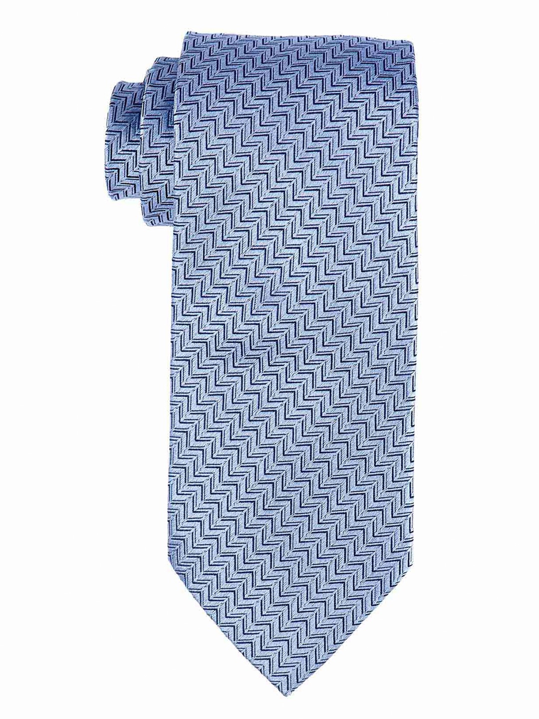 

The Tie Hub Men Blue Woven Design Pure Silk Skinny Tie