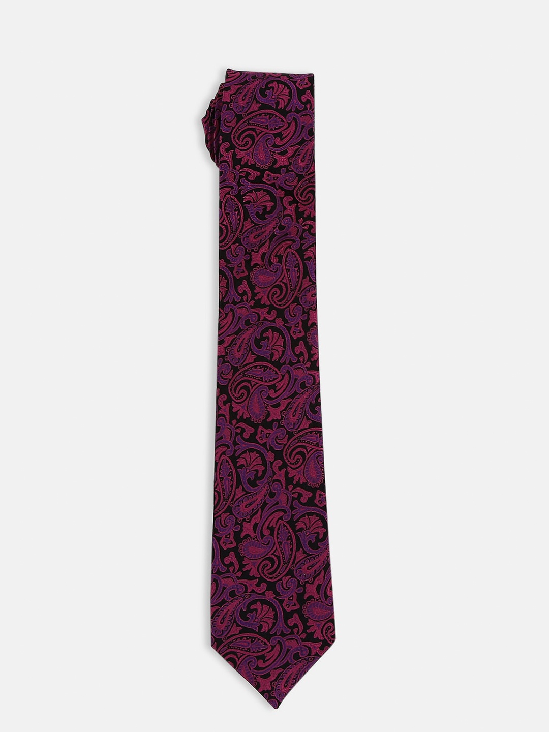 

Park Avenue Men Purple & Pink Woven Design Skinny Tie