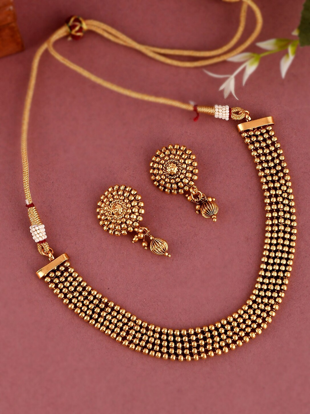 

Shoshaa Gold-Plated & Stone Studded Jewellery Set