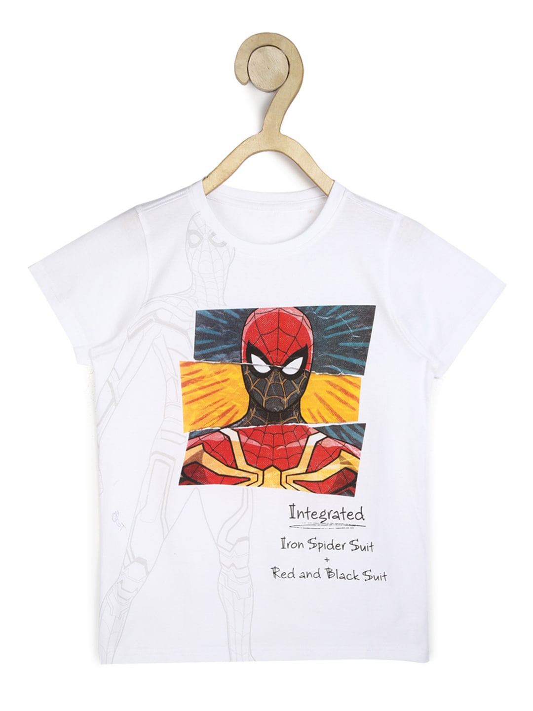 

Allen Solly Junior Boys White Spider-Man Printed T-shirt