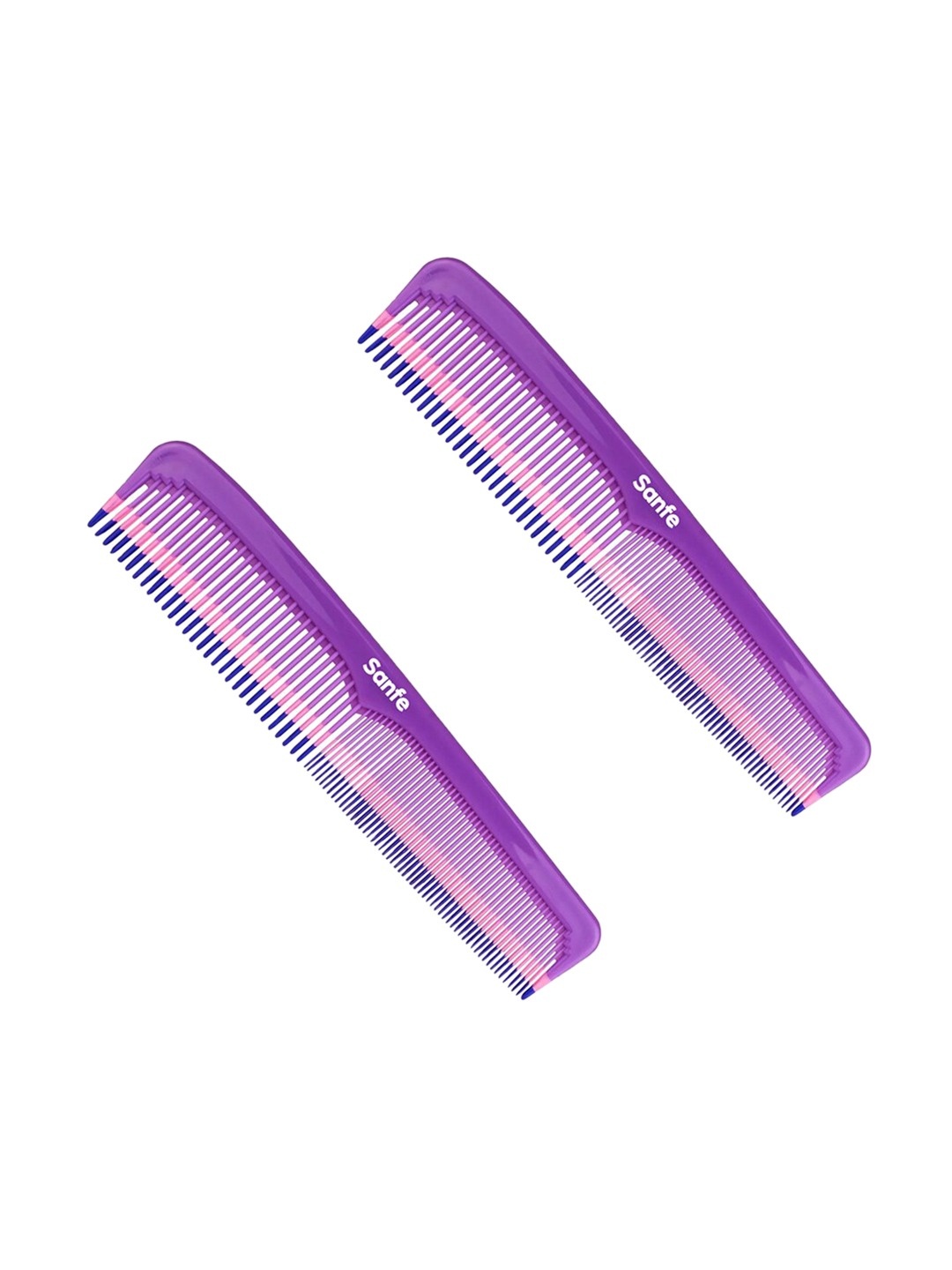 

Sanfe Set Of 2 Purple Selfly Full Plastic Scalp Massager Hair Combs, Pink