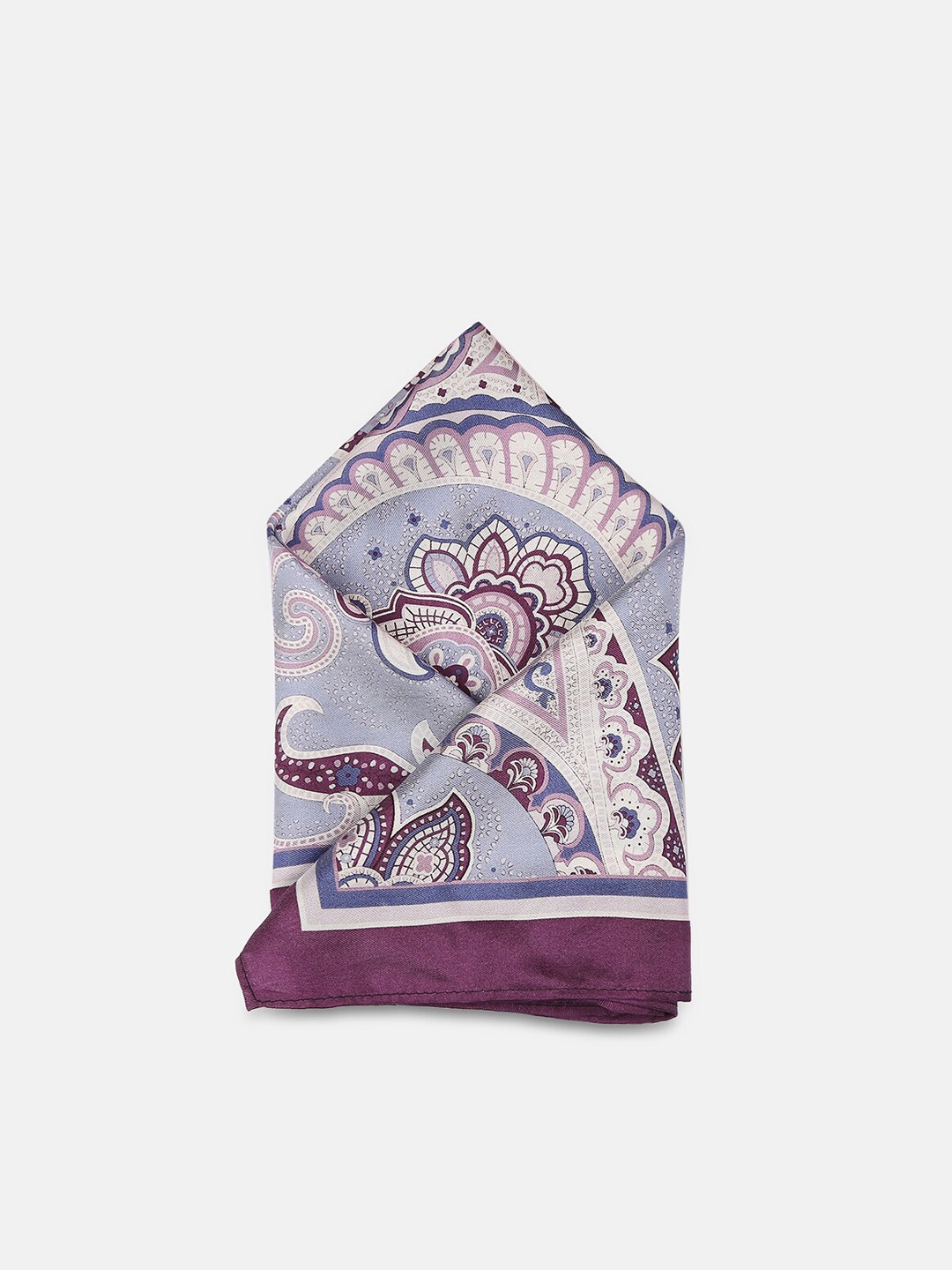 

Park Avenue Men Blue & Maroon Printed Silk Pocket Square