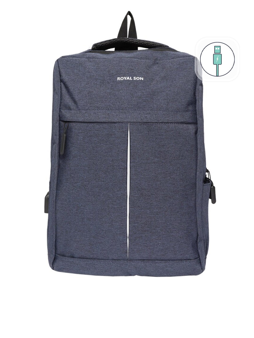 

ROYAL SON Blue Backpack with USB Charging Port