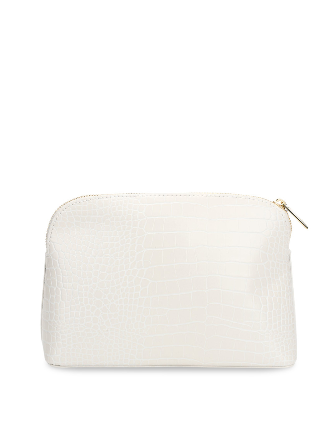 

Ted BakerWomen Beige Textured Leather Structured Handheld Bag