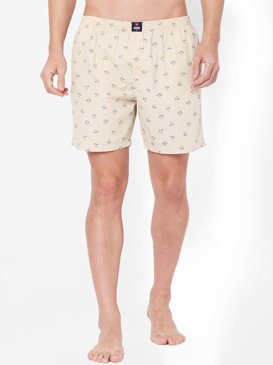 

Underjeans by Spykar Men Assorted Printed Boxer, Beige