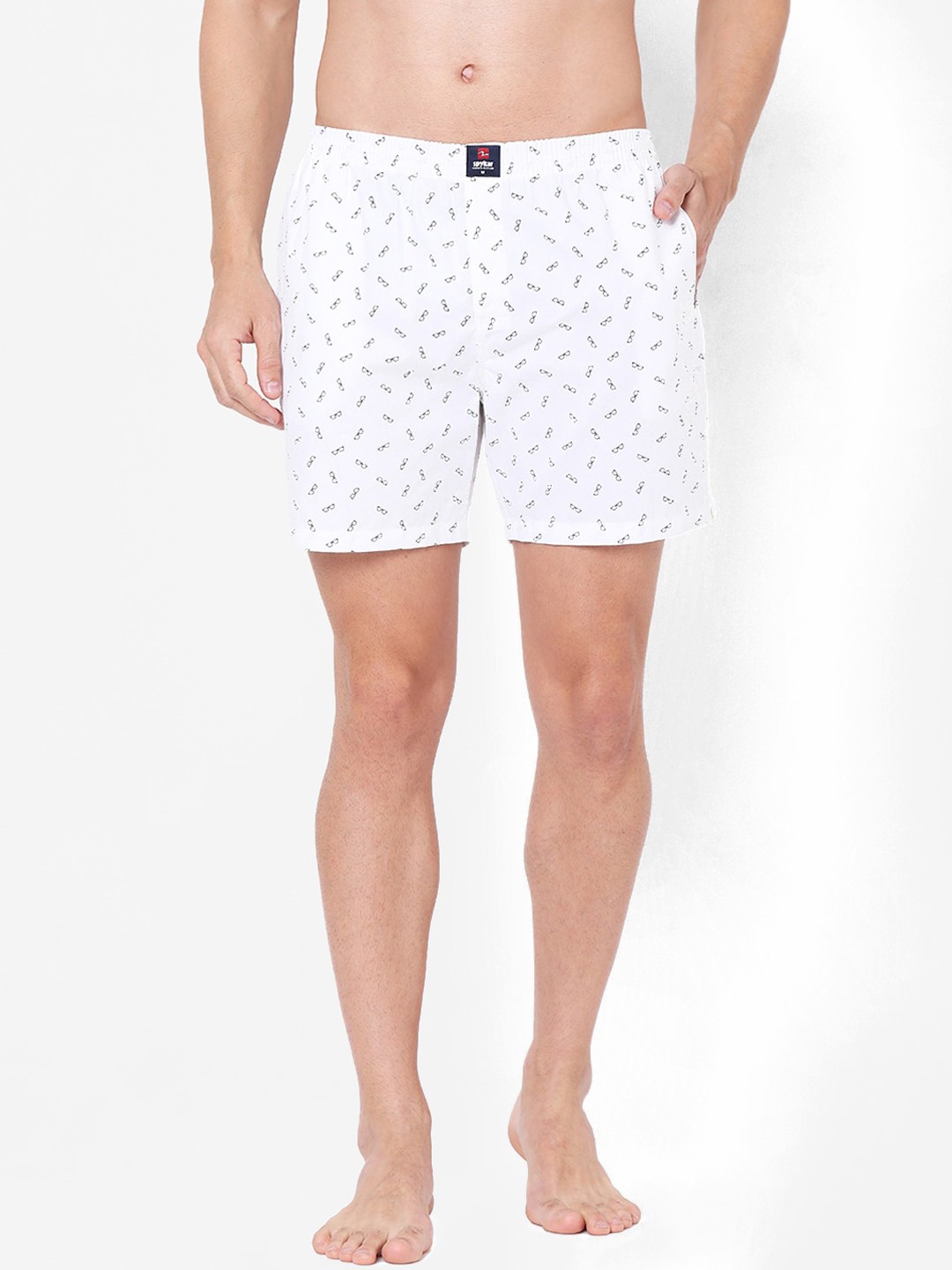 

Underjeans by Spykar Men Printed Assorted Boxer, White