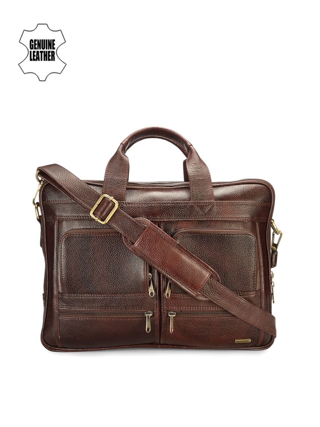 

Teakwood Leathers Men Brown Leather Laptop Bag