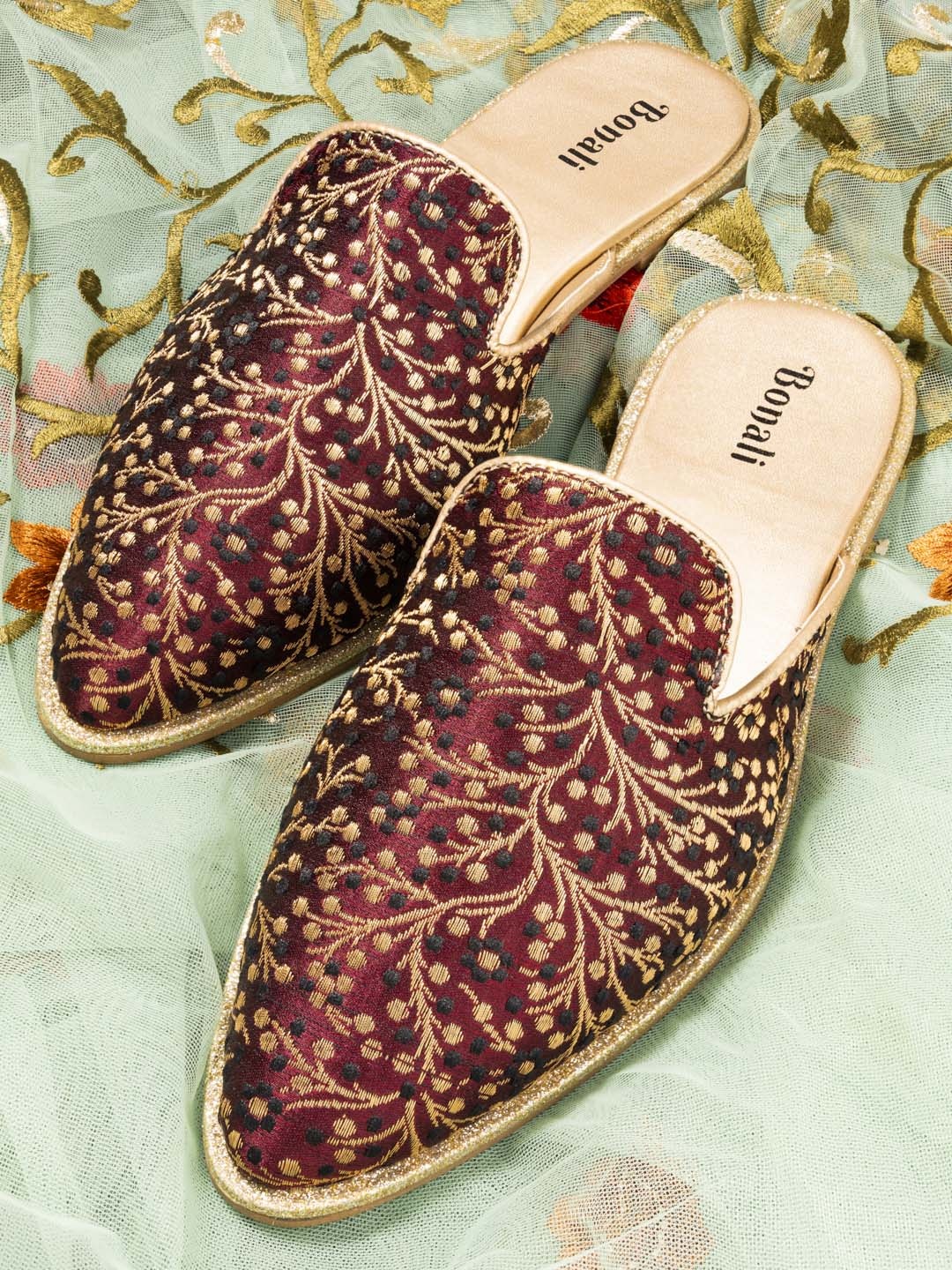 

BONALI Women Red & Beige Mules
