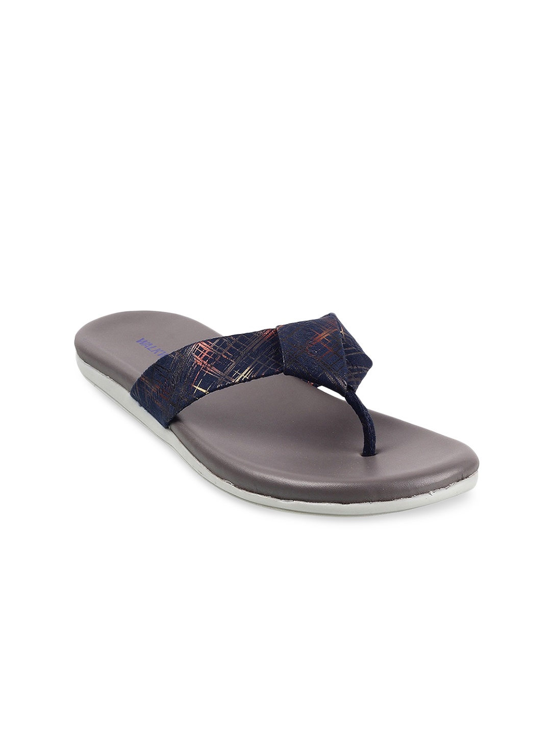

WALKWAY by Metro Women Blue Printed T-Strap Flats