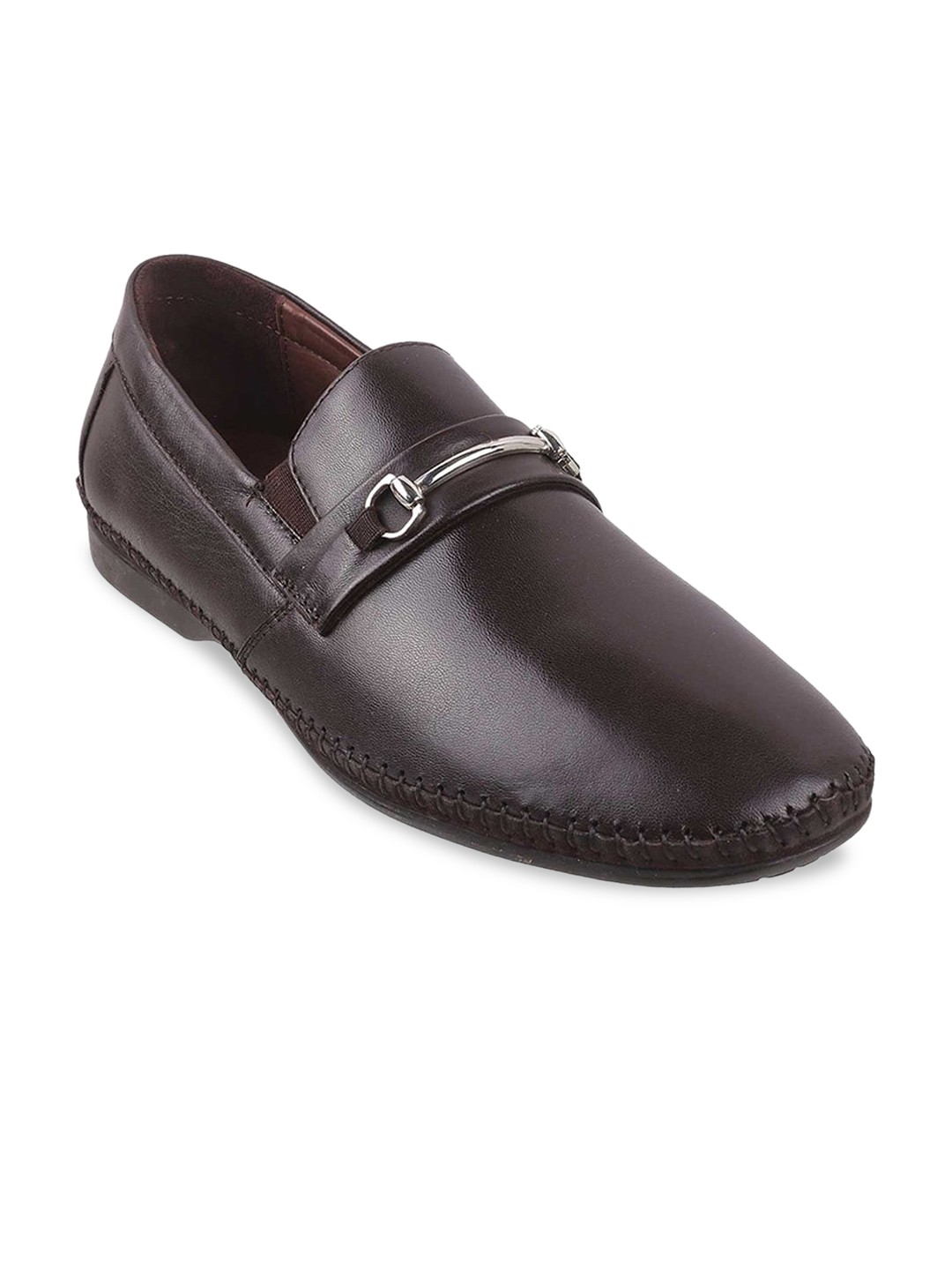 

Metro Men Brown Leather Loafers