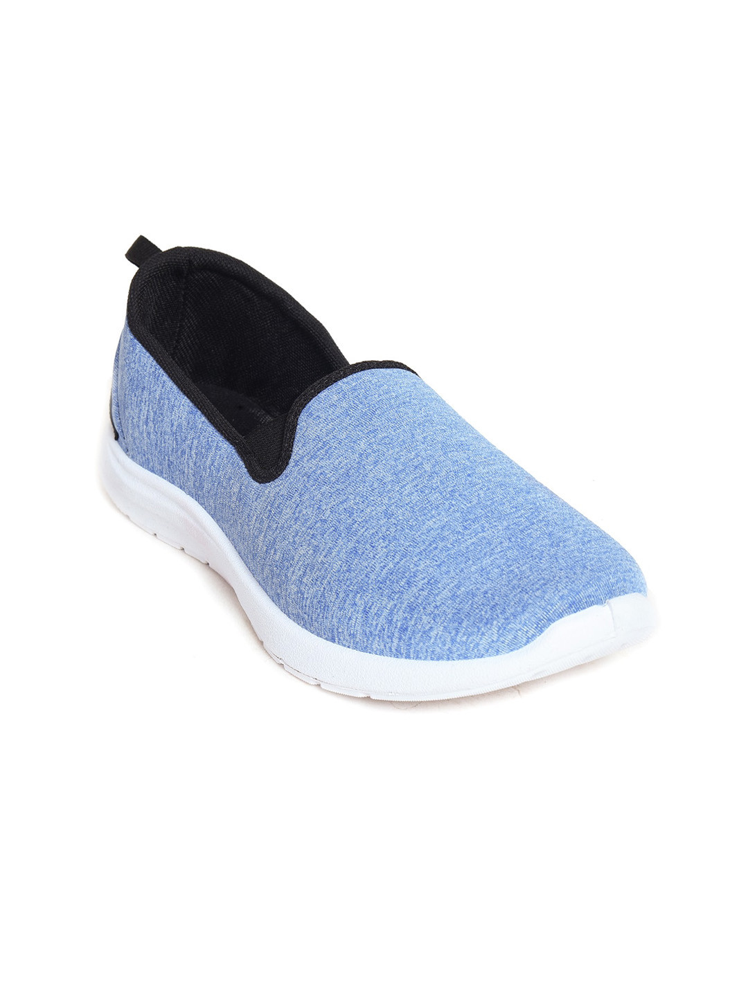 

Ajanta Women Blue Woven Design Slip-On Sneakers