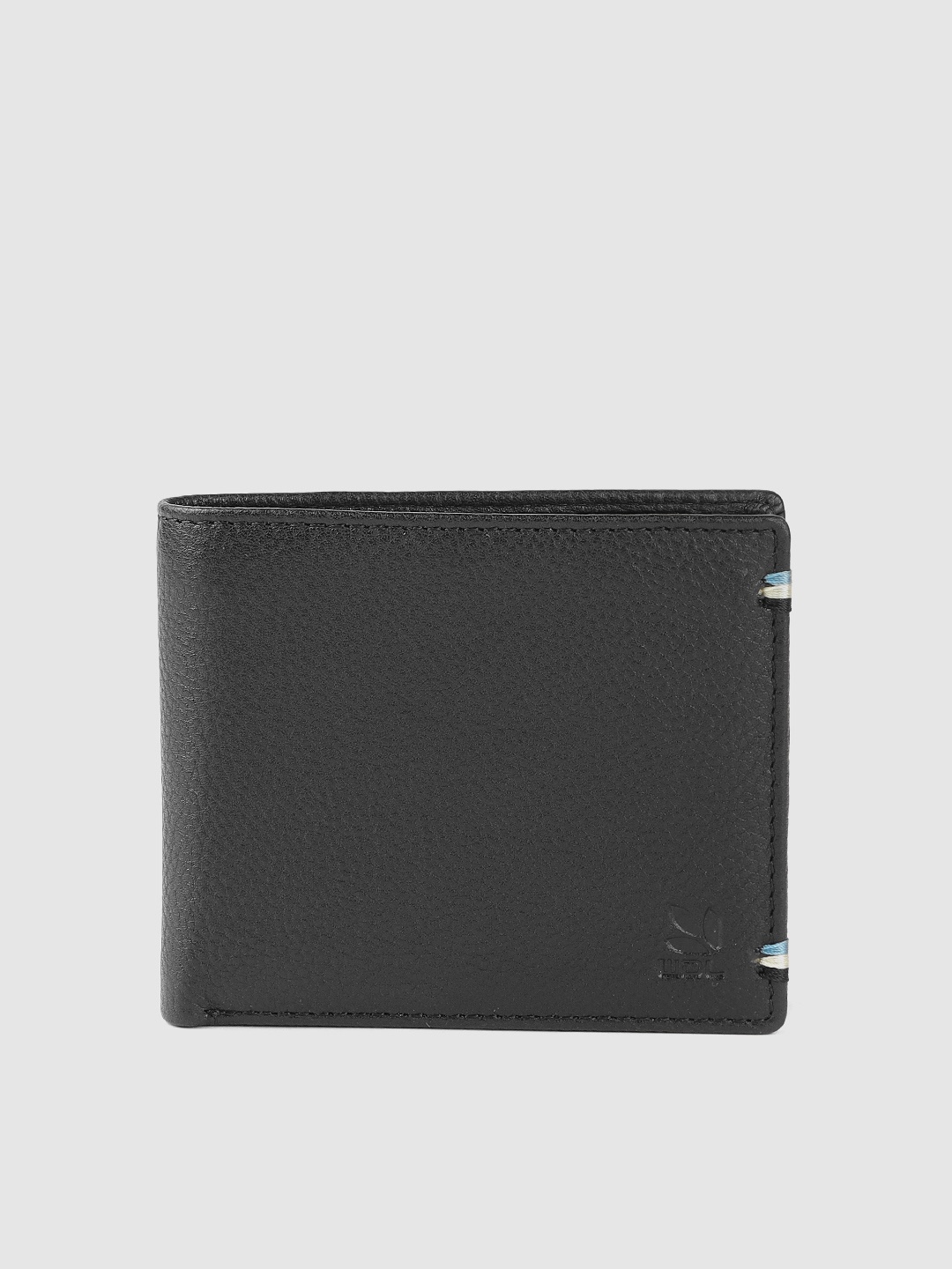 

Woodland Men Black Solid Leather Two Fold Wallet