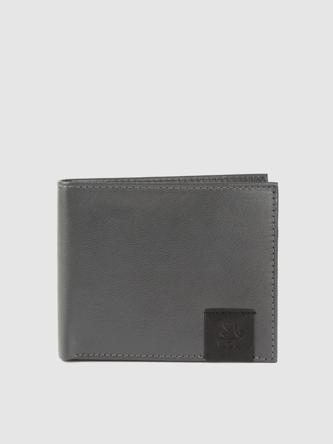 

Woodland Men Grey Solid Leather Two Fold Wallet