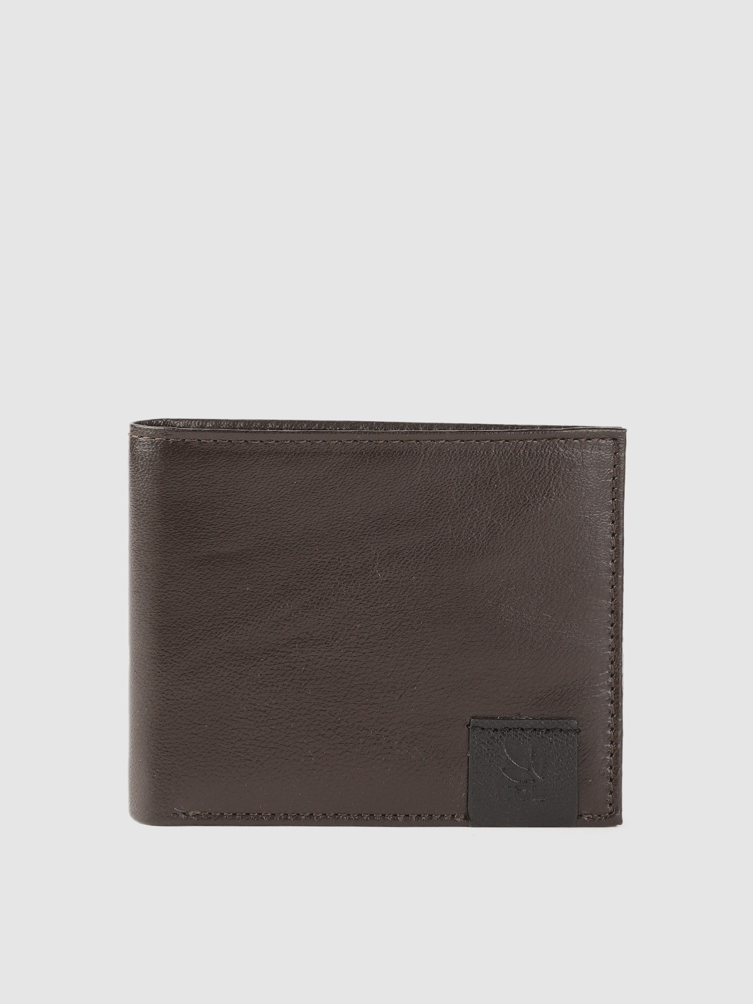 

Woodland Men Coffee Brown Solid Leather Two Fold Wallet