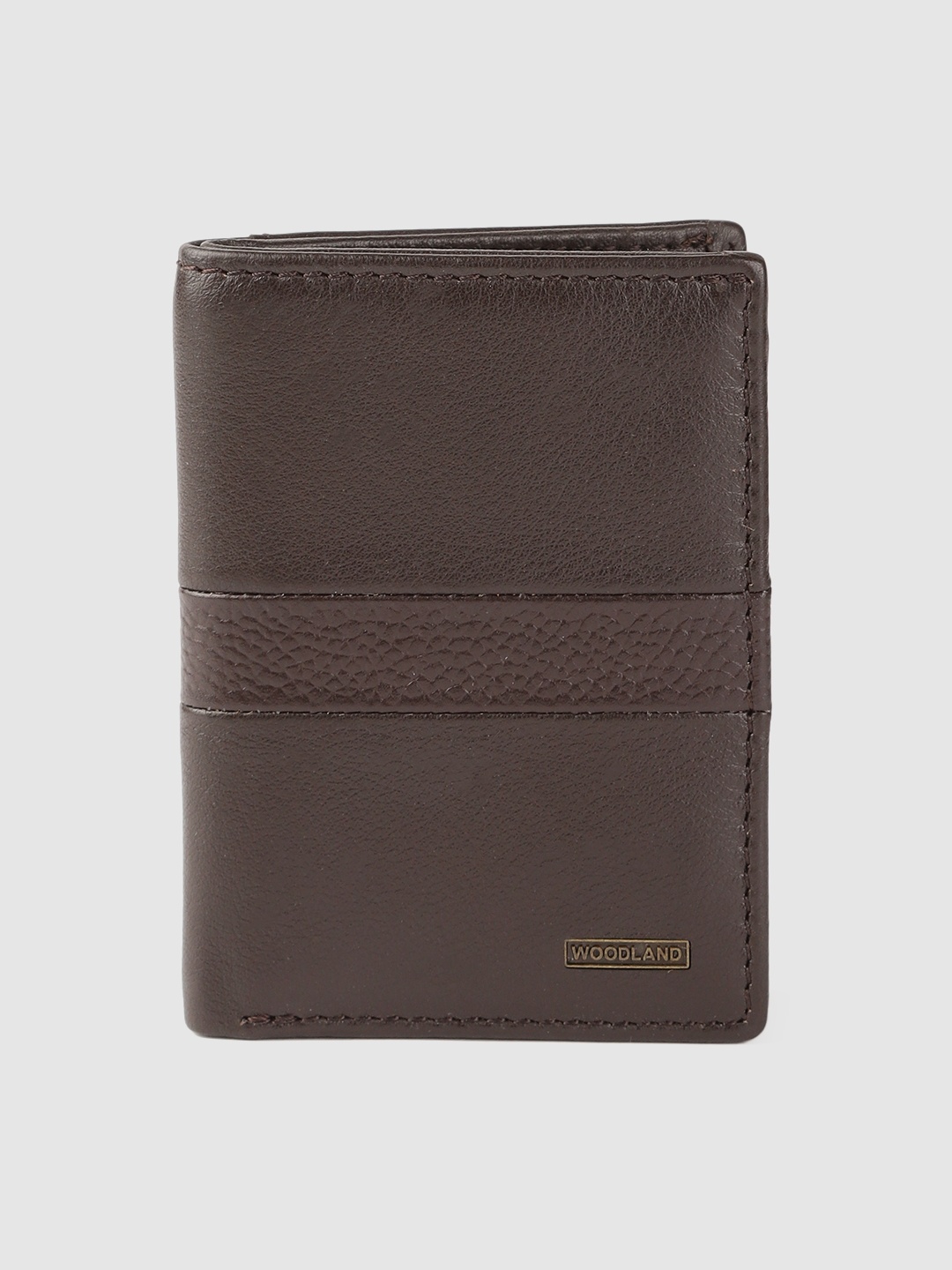

Woodland Men Coffee Brown Leather Card Holder