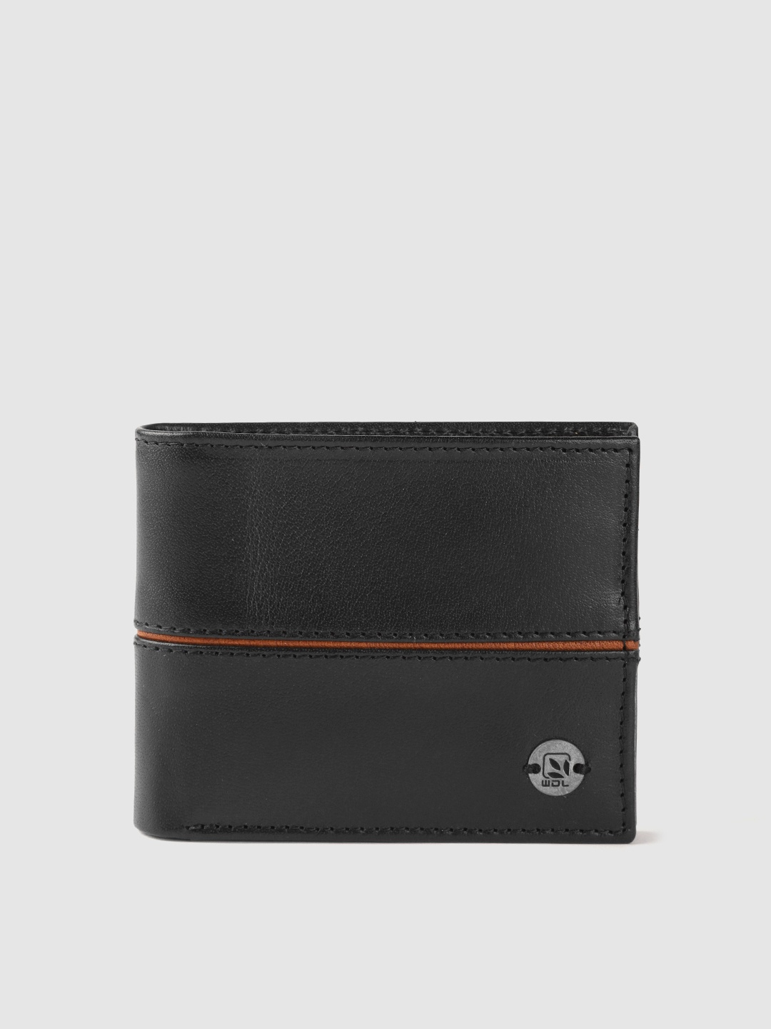 

Woodland Men Black Leather Two Fold Wallet