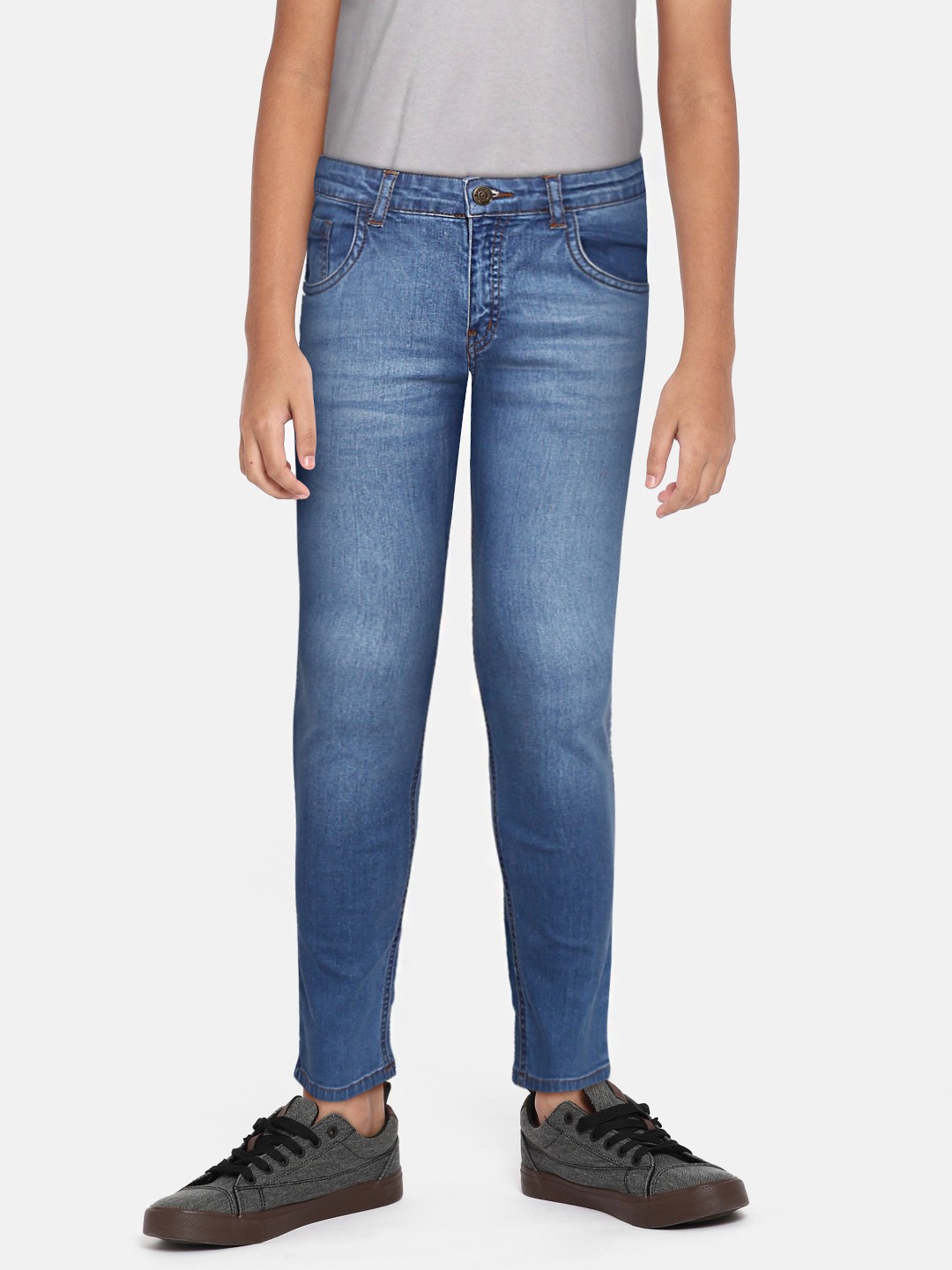

Gini and Jony Boys Blue Slim Fit Light Fade Stretchable Jeans