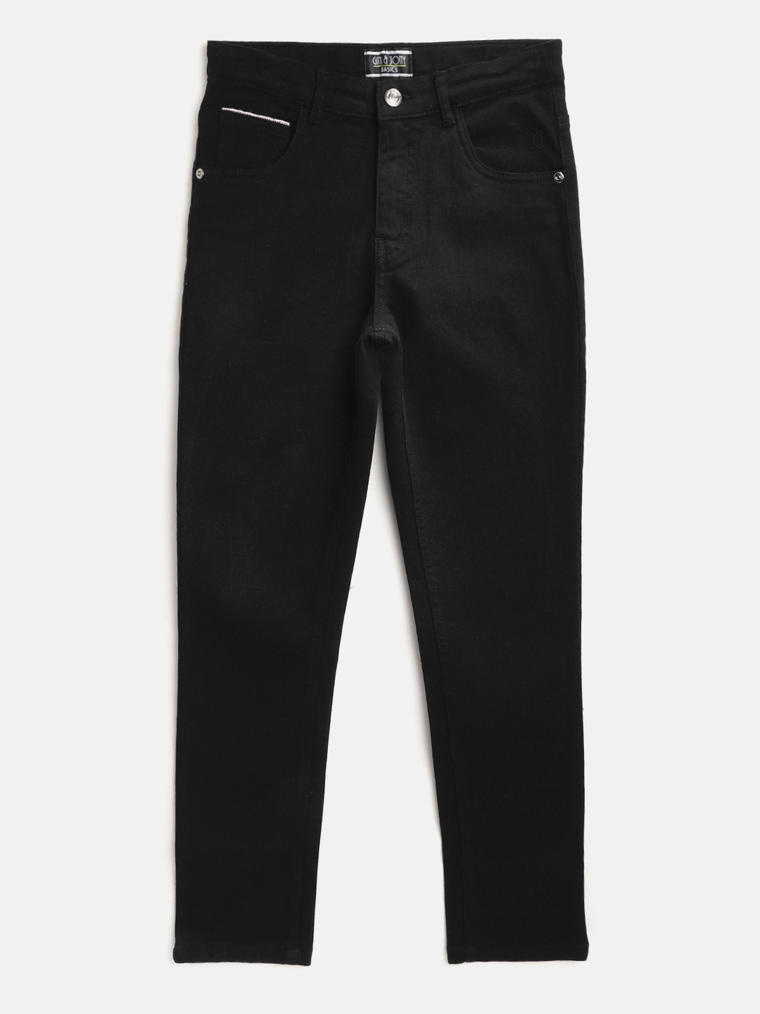 

Gini and Jony Boys Black Clean Look Stretchable Jeans