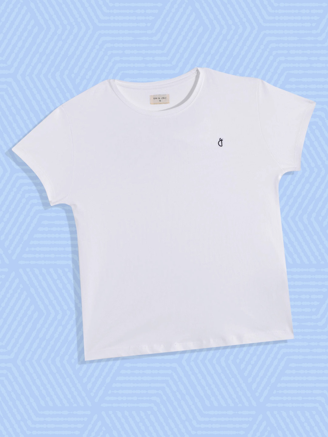 

Gini and Jony Girls White Solid T-shirt