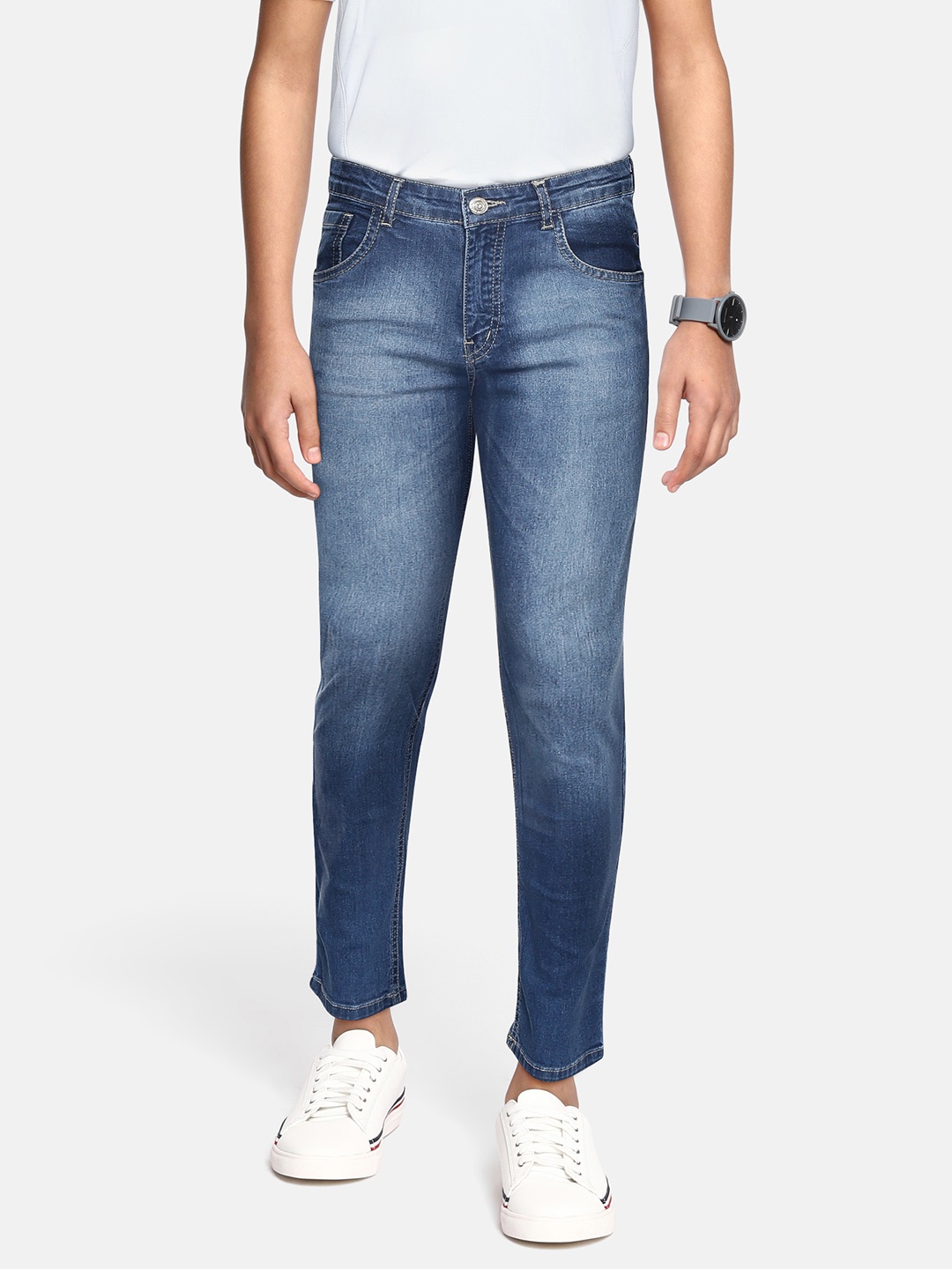 

Gini and Jony Boys Blue Slim Fit Light Fade Stretchable Jeans
