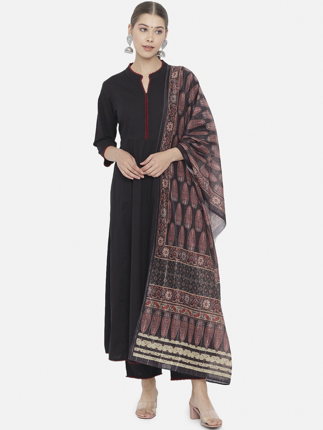 

Prakhya Women Black Kurta with Palazzos & With Dupatta