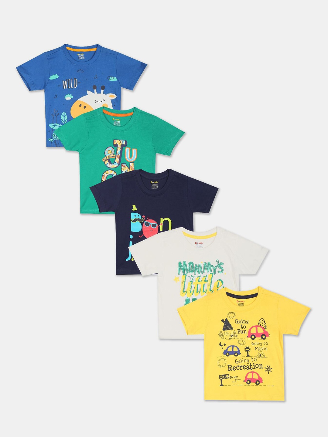 

Donuts Infant Boys Pack Of 5 Assorted Printed T-shirts