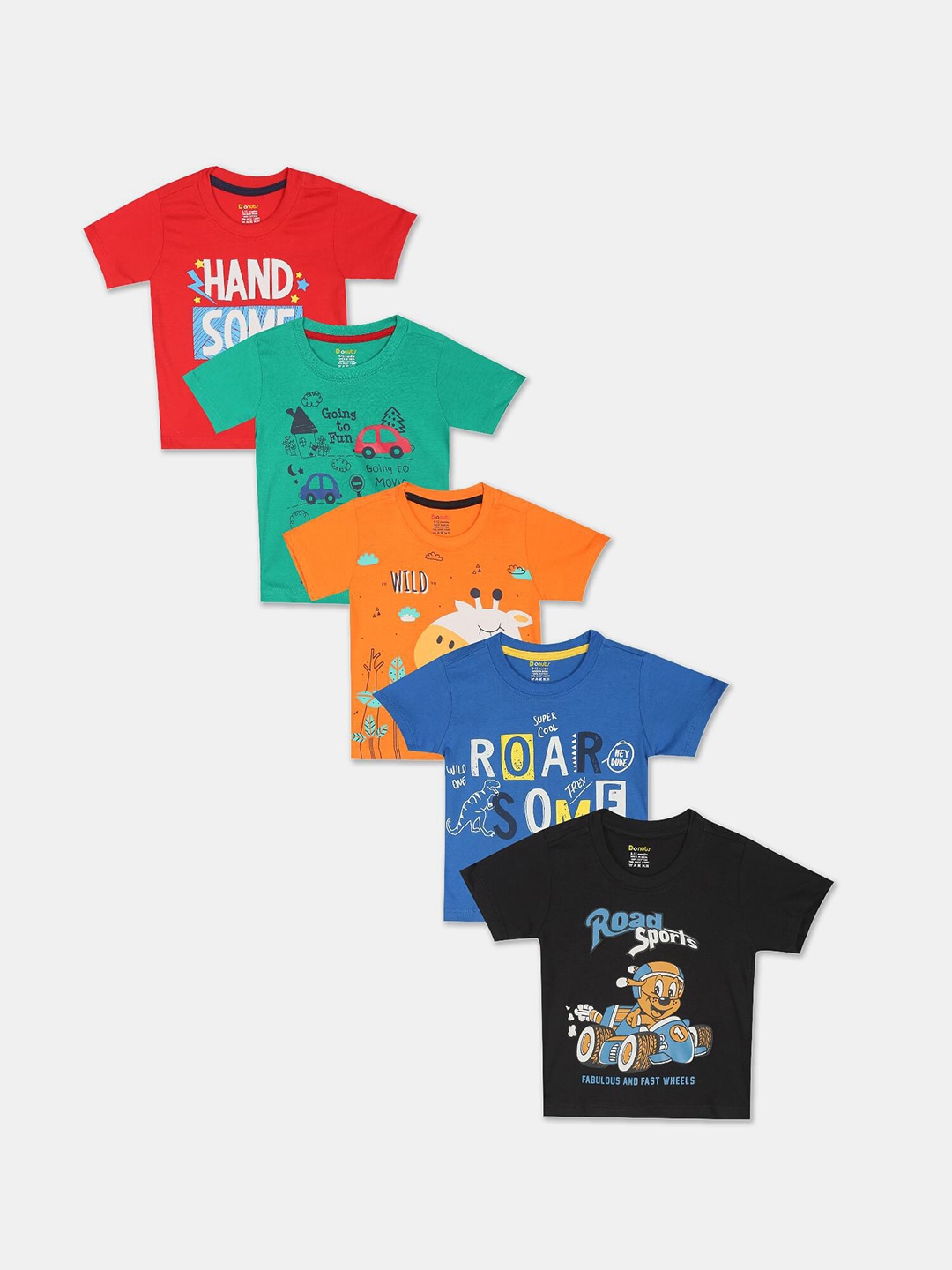 

Donuts Boys Pack Of 5 Assorted Printed T-shirt