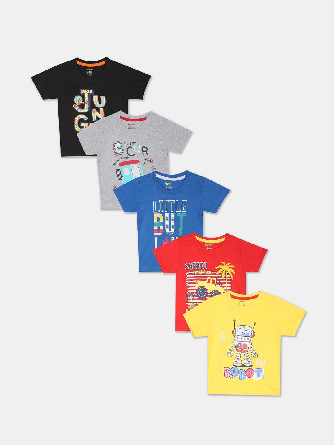 

Donuts Infant Boys Pack Of 5 Printed Assorted T-shirt