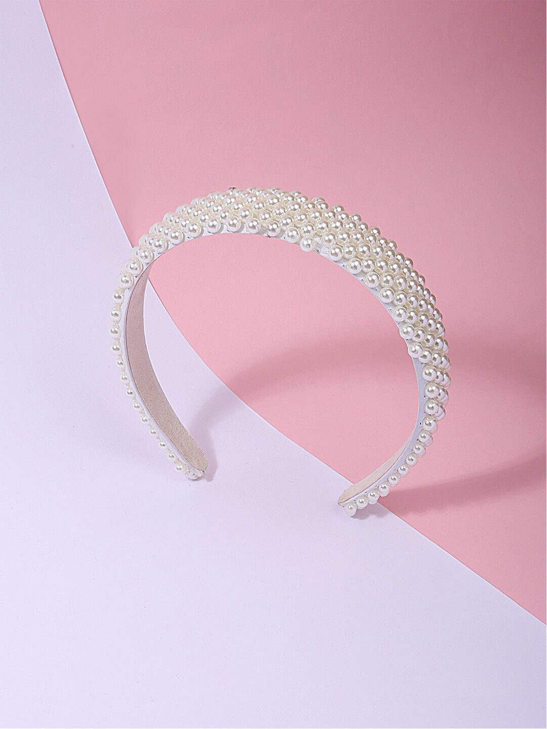 

Lilly & sparkle Women White Pearl Studded Hairband