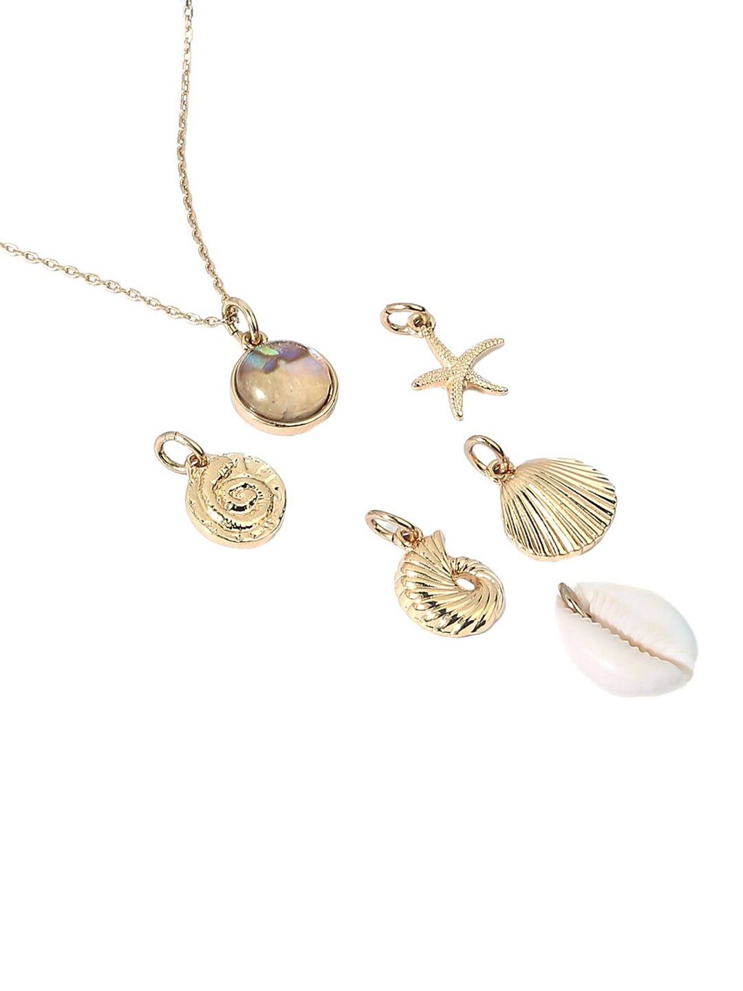 

Lilly & sparkle Gold-Toned 6 Changable Pendant Chain