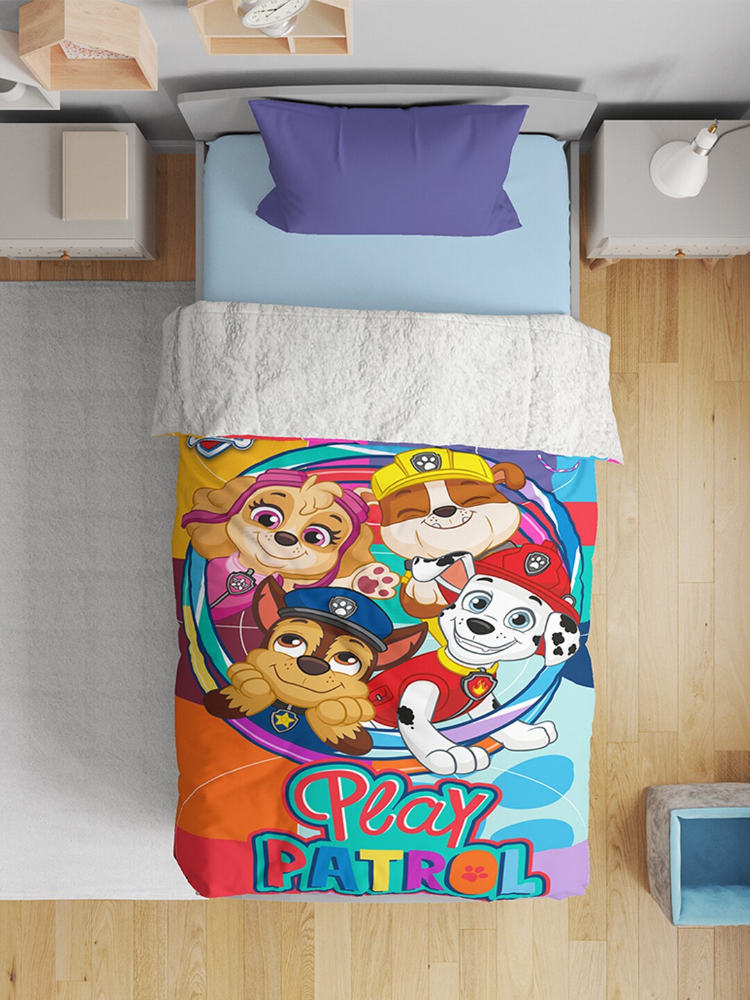 

YK Kids Brown & Blue Paw Patrol Printed Mild Winter Single Bed Blanket