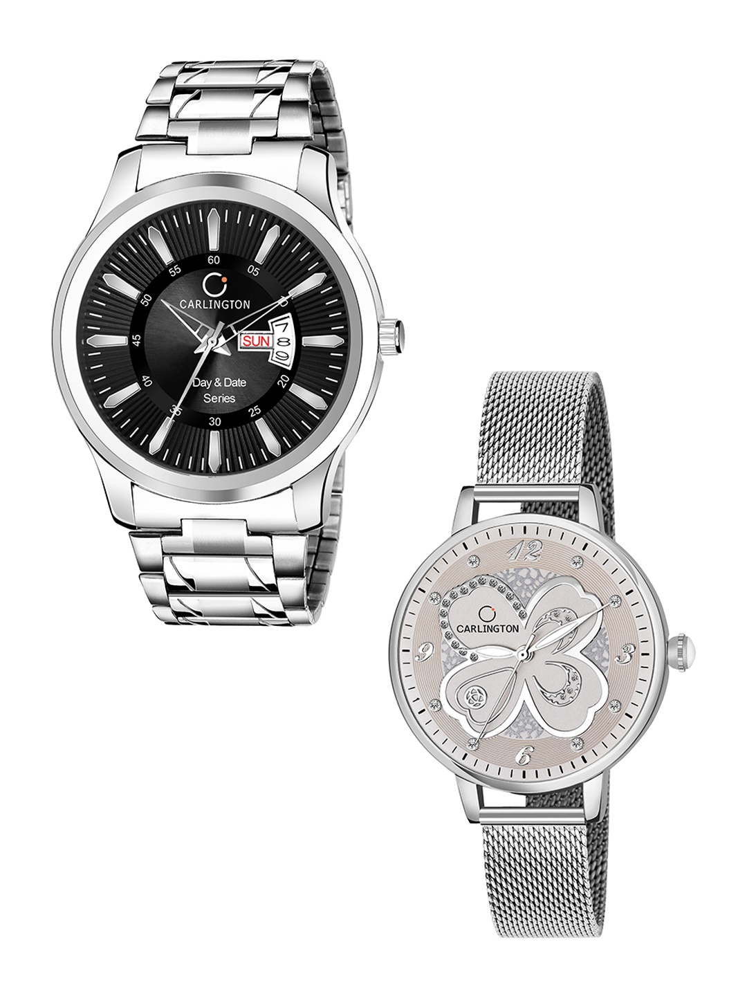 

CARLINGTON His & Her Analogue Watch Gift Set, Multi