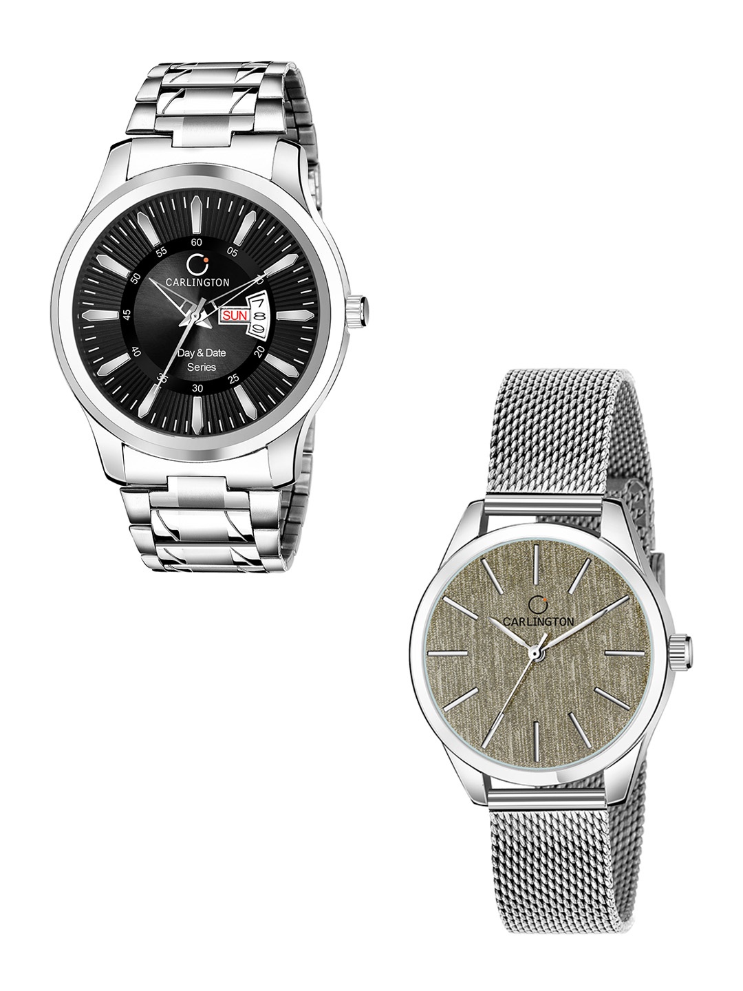 

CARLINGTON His & Her Analogue Watch Gift Set, Multi