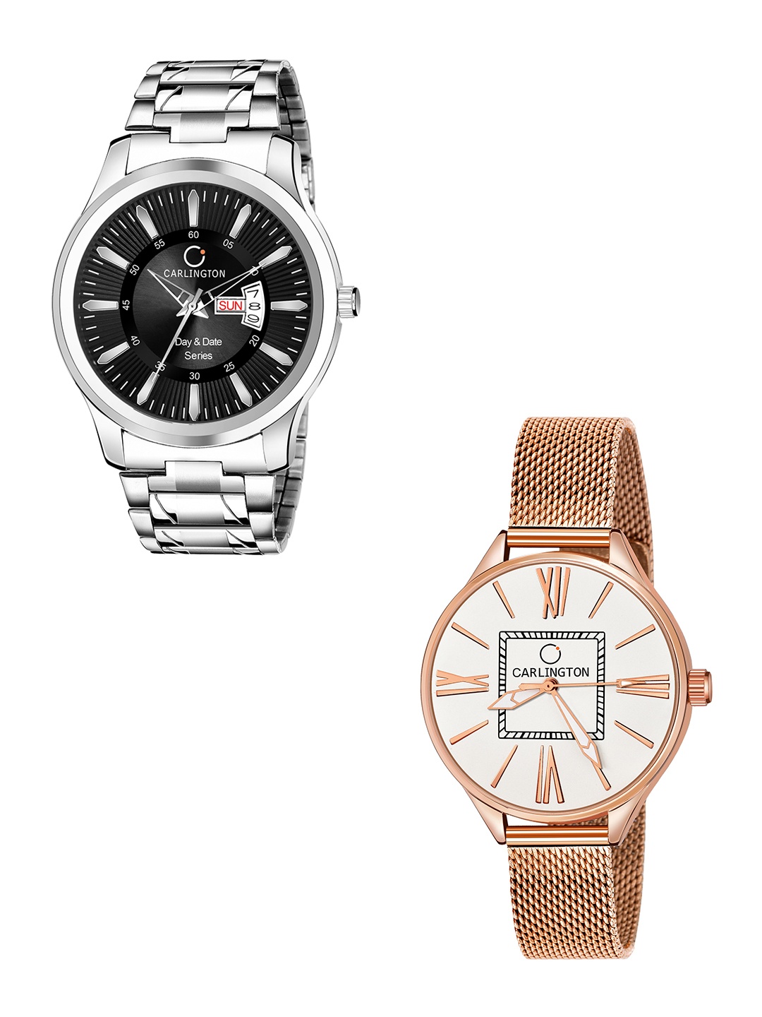 

CARLINGTON His & Her Analogue Watch Gift Set, Multi